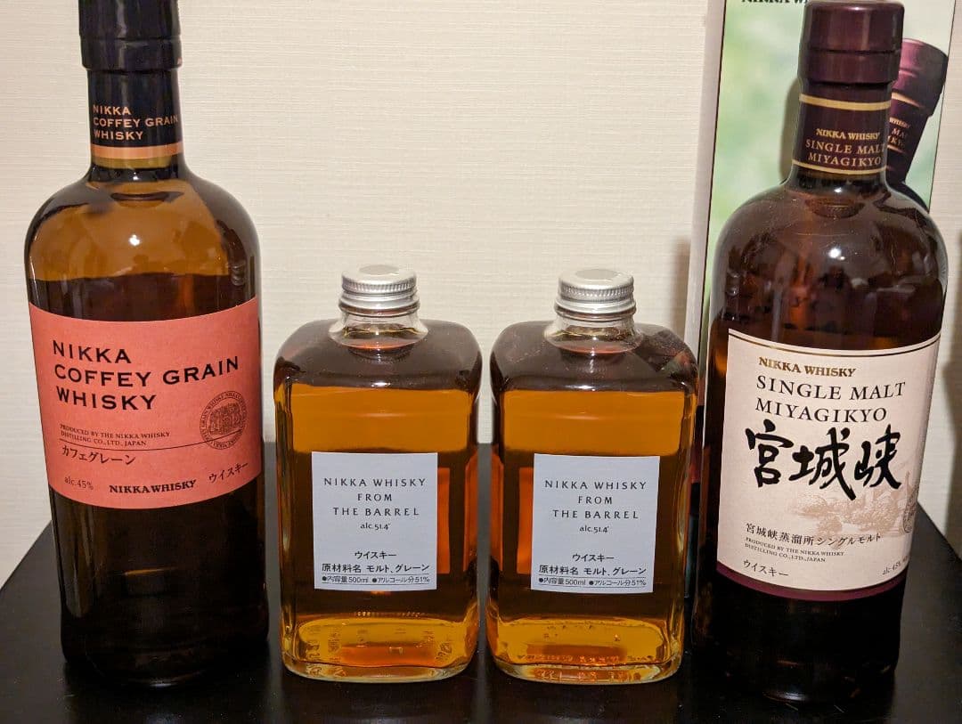 ニッカウイスキー4本セット‼︎ 余市、宮城峡、カフェグレーン