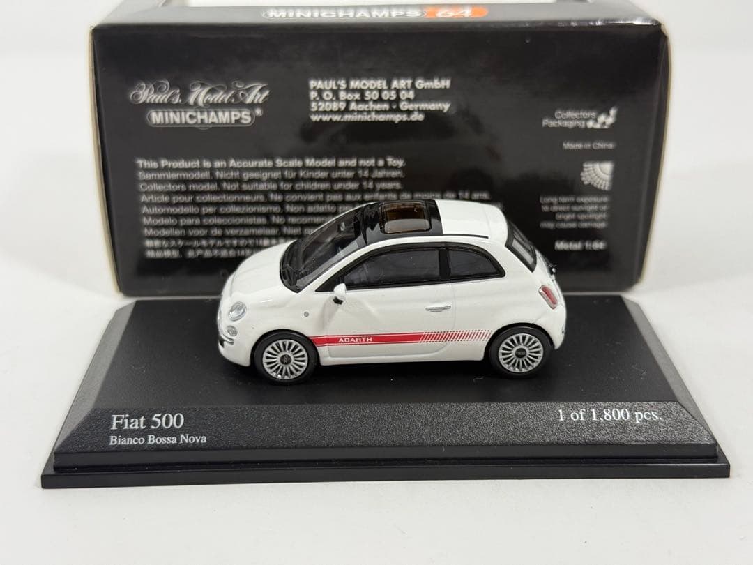1/43 フィアット 500 アバルト 2007 白 Fiat Abarth