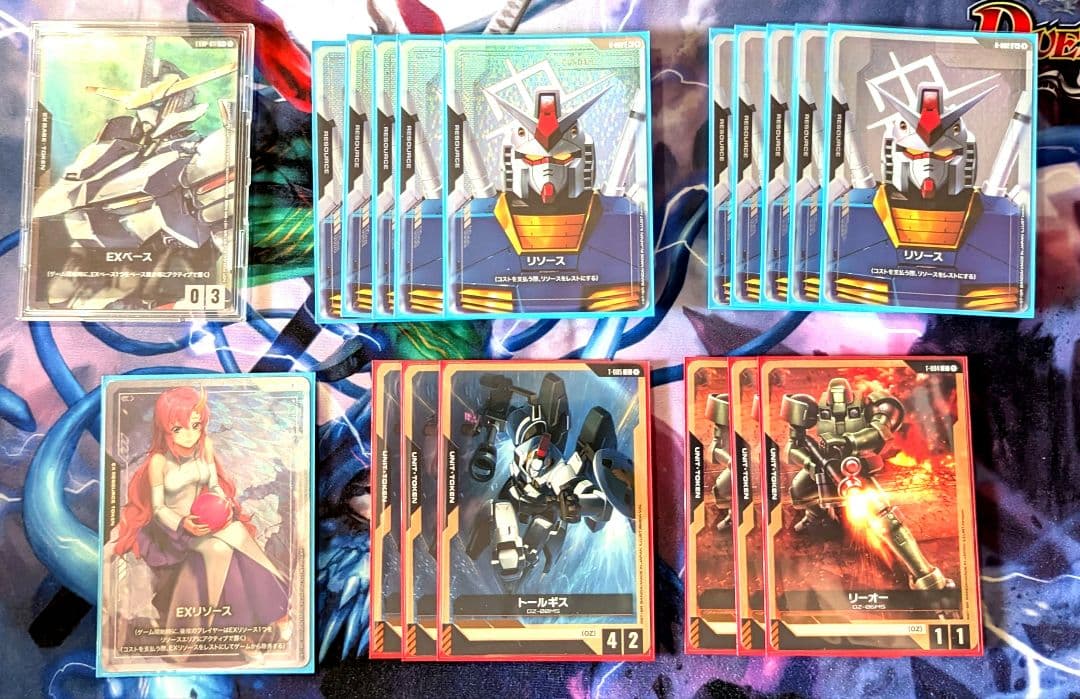 【ガンダムカードゲームゲーム】青紫バルバトス　デッキ　パーツ付き