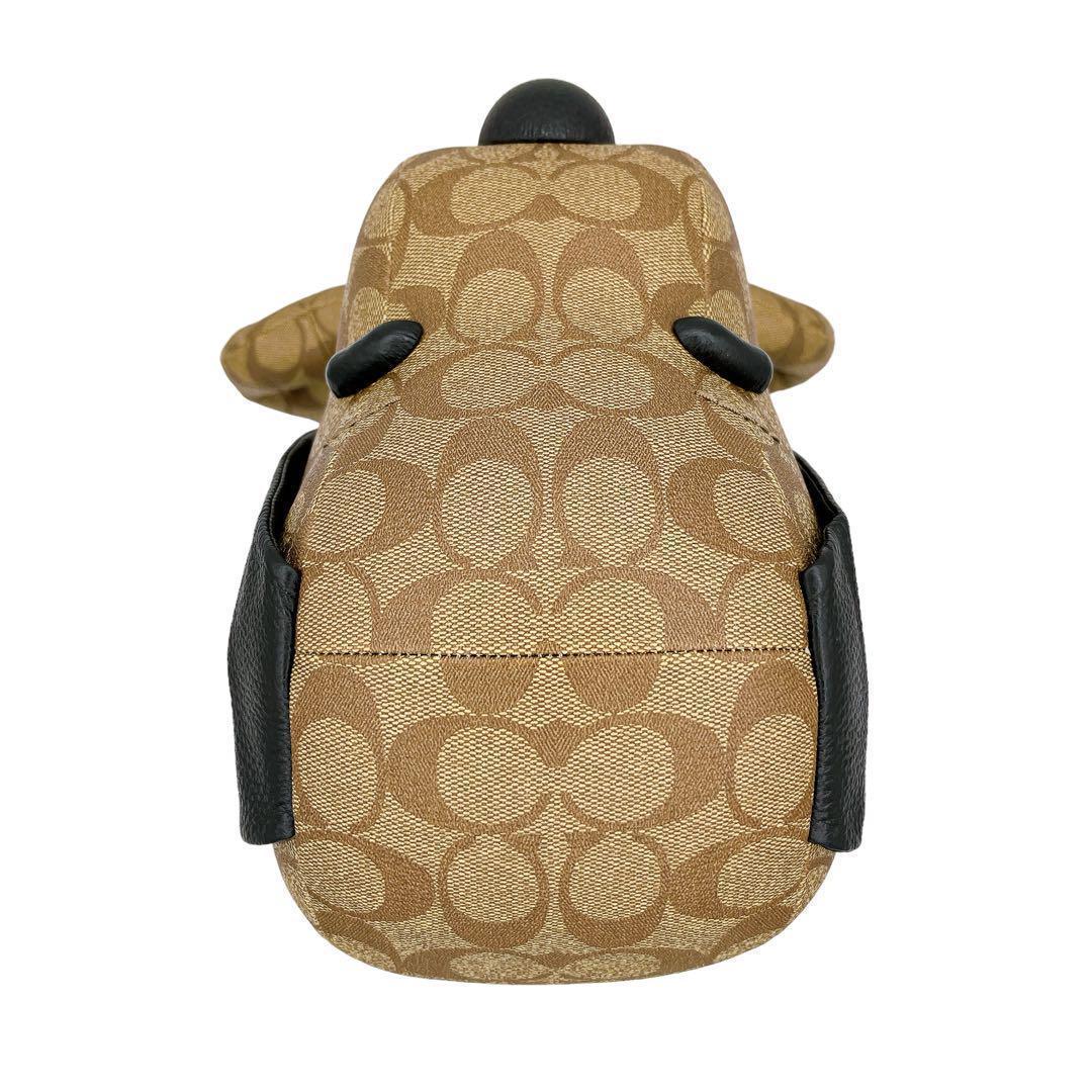 極美品 コーチ 5405 ぬいぐるみ スヌーピー 茶 ブラウン ユニセックス