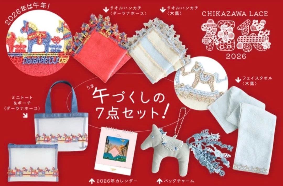 近沢レース☆ 福袋 2026 馬 HAPPY BAG［新品未開封・抜き取りなし