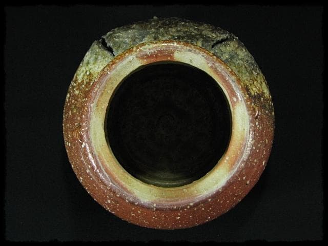 高橋 楽斎 破れ袋 信楽 水指 替塗蓋 茶道具 盛蓋 四方桟 共箱 上位品