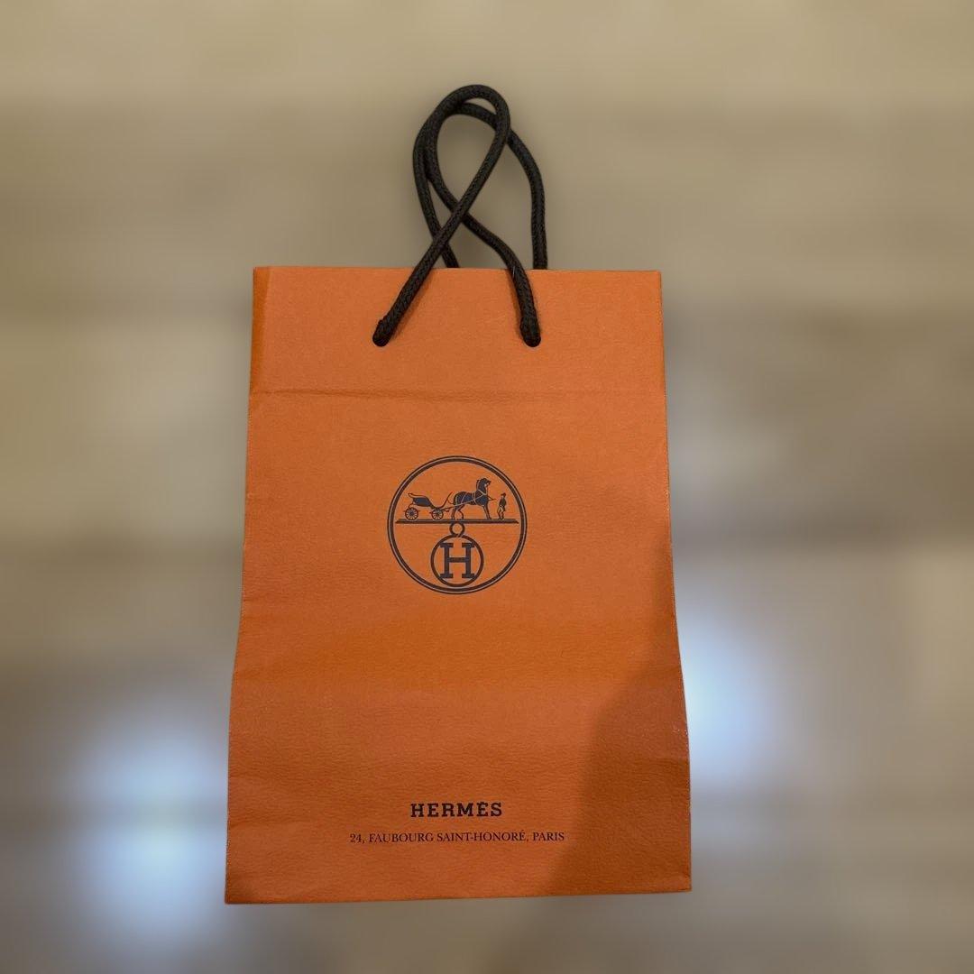 HERMES オレンジショップ袋 小型 エルメス 紙袋 ギフト - メルカリ
