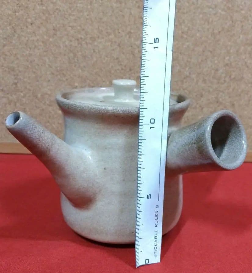 萩焼の大きな横手急須 田原陶兵衛 箱無 昭和初期 煎茶道具 宝