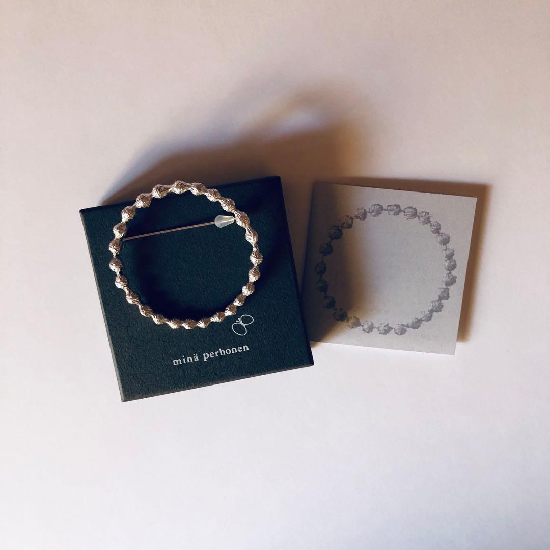 tambourine 真鍮ブローチ silver 新品未使用 ミナペルホネン