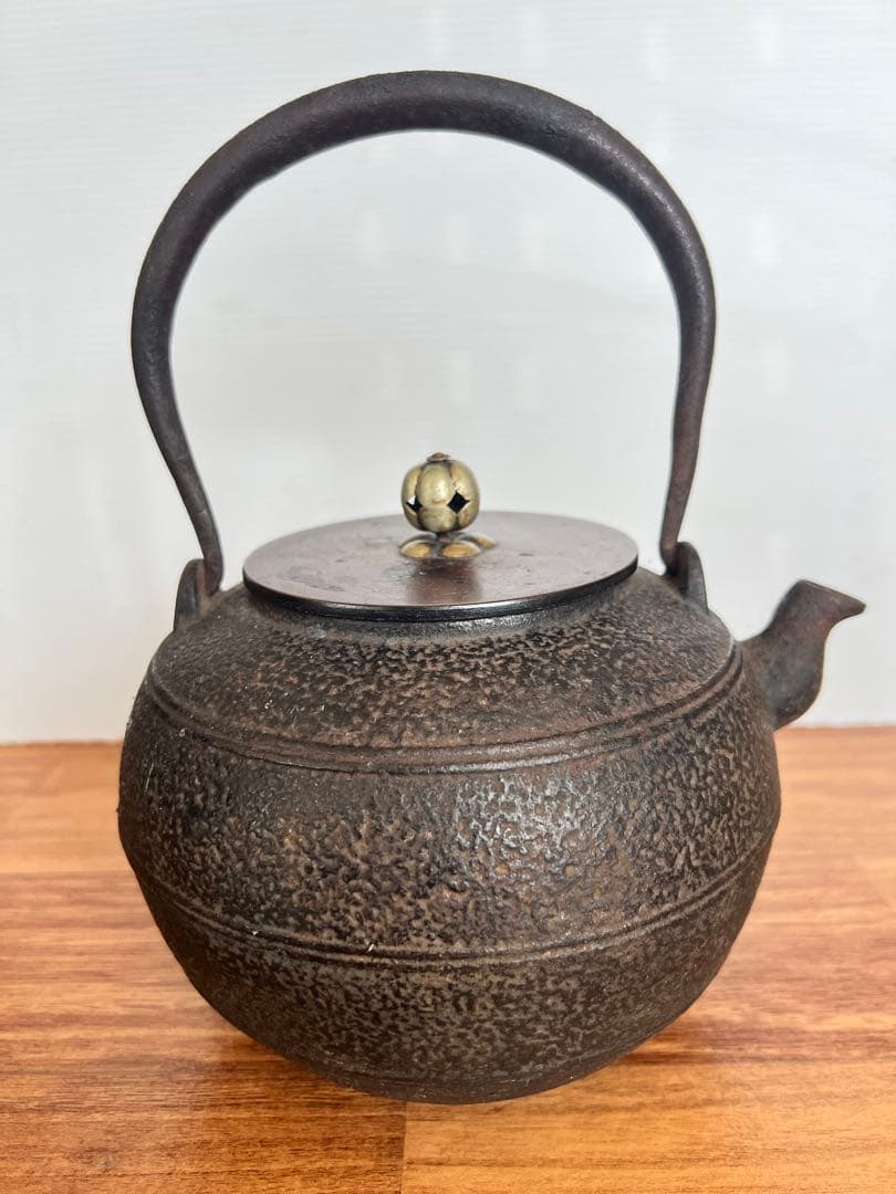 鉄瓶 龍文堂造 高さ25cm 水漏れなし 骨董品 龍文堂造 鉄瓶