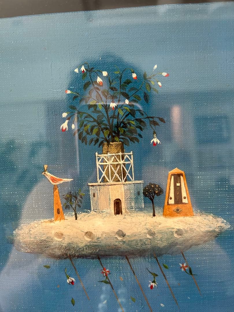 専用山本　明比古　【雲の音】　油彩　3号 印あり。