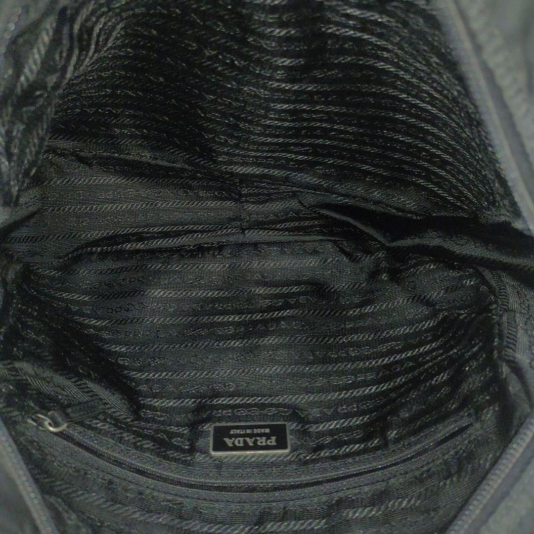 プラダ カメラバッグ ショルダーバッグ レザー×ナイロン 黒 三角ロゴ