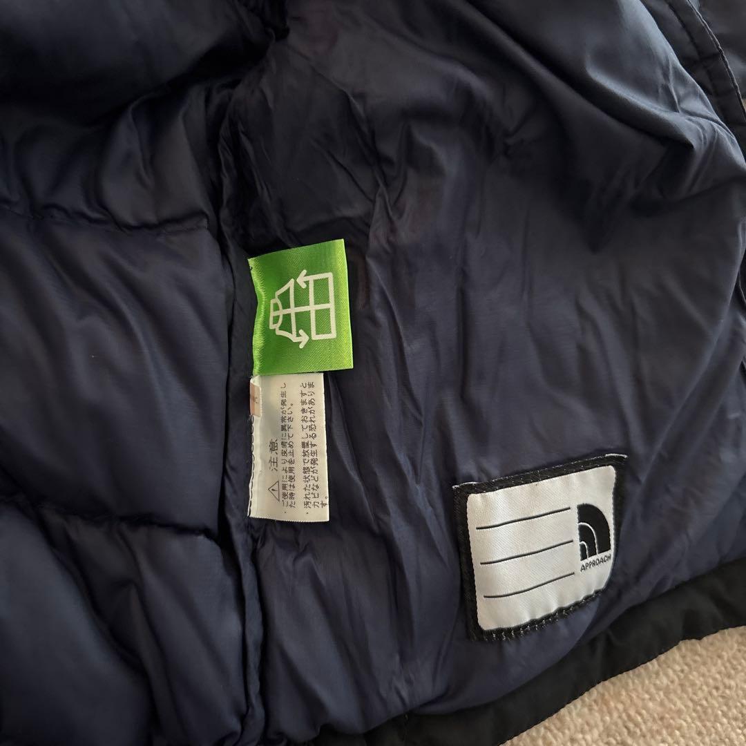 THE NORTH FACE ネイビーフード付きダウンジャケット 90