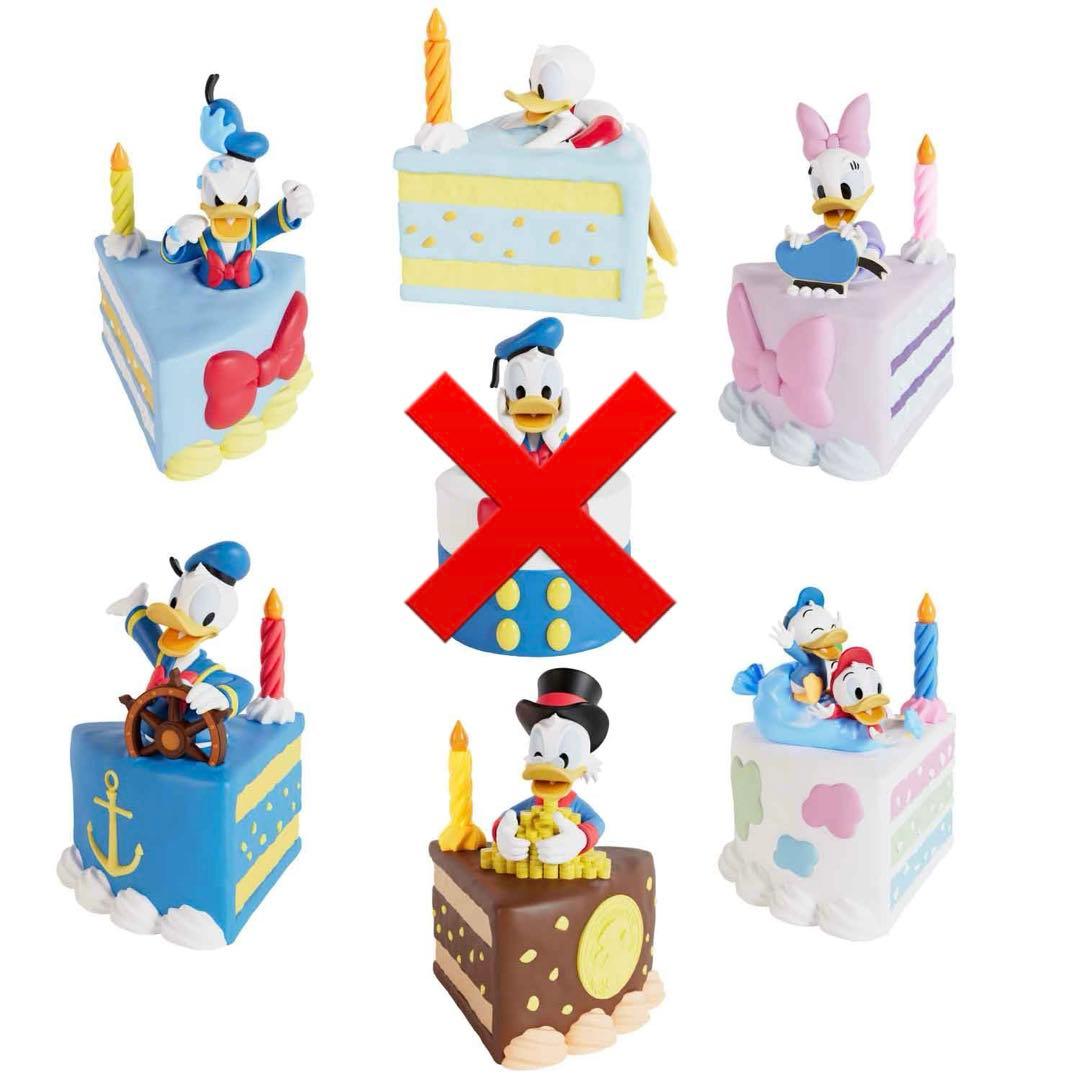 ドナルドダック ケーキ型フィギュア 6体セット ドナルドダック ケーキ型フィギュア 6体セット