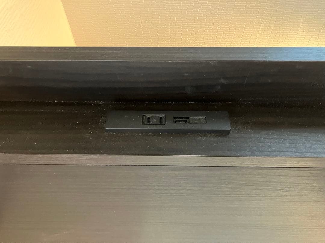 NITORI ベッドフレームシングル・ダークブラウン色 収納2口＋コンセント付き