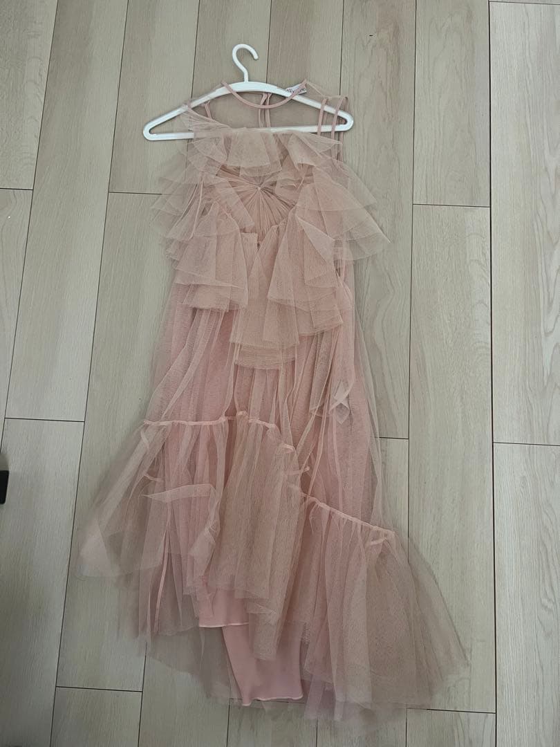 RED VARENTINO ピンクチュールドレス RED VALENTINO レッド