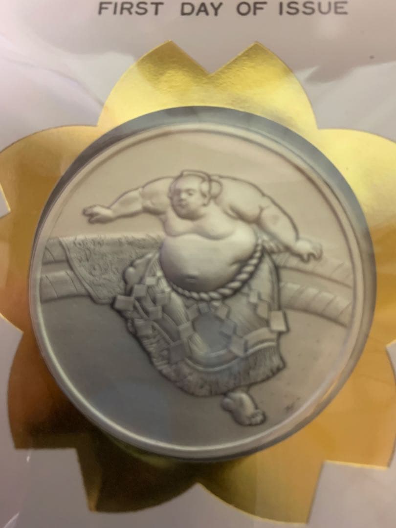 初日カバーメダルコレクション 相撲絵シリーズ全5点 純銀(999.9) 認定証付