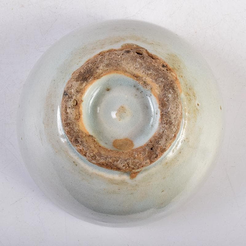 朝鮮美術 李朝 高麗白磁 染付 逸字文 盃 時代箱付 M