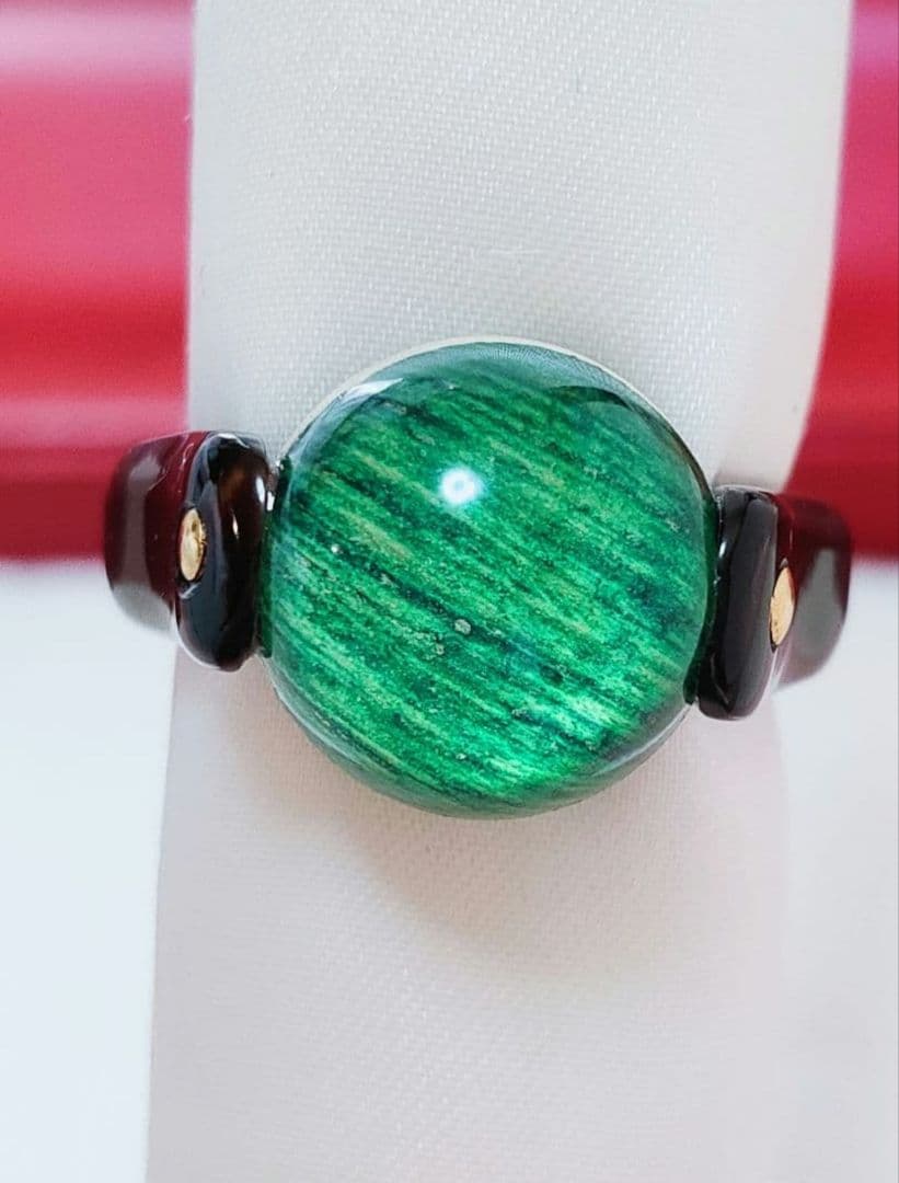 新入荷 天然アンバー 本鼈甲 リング