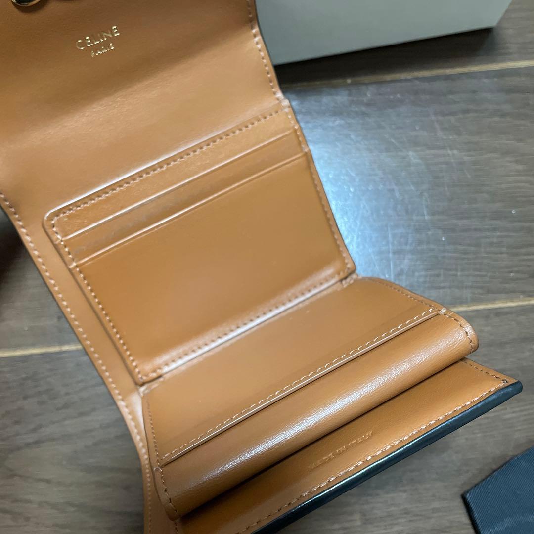 セリーヌ 財布 スモール フラップウォレット トリオンフ　トリオンフキャンバス