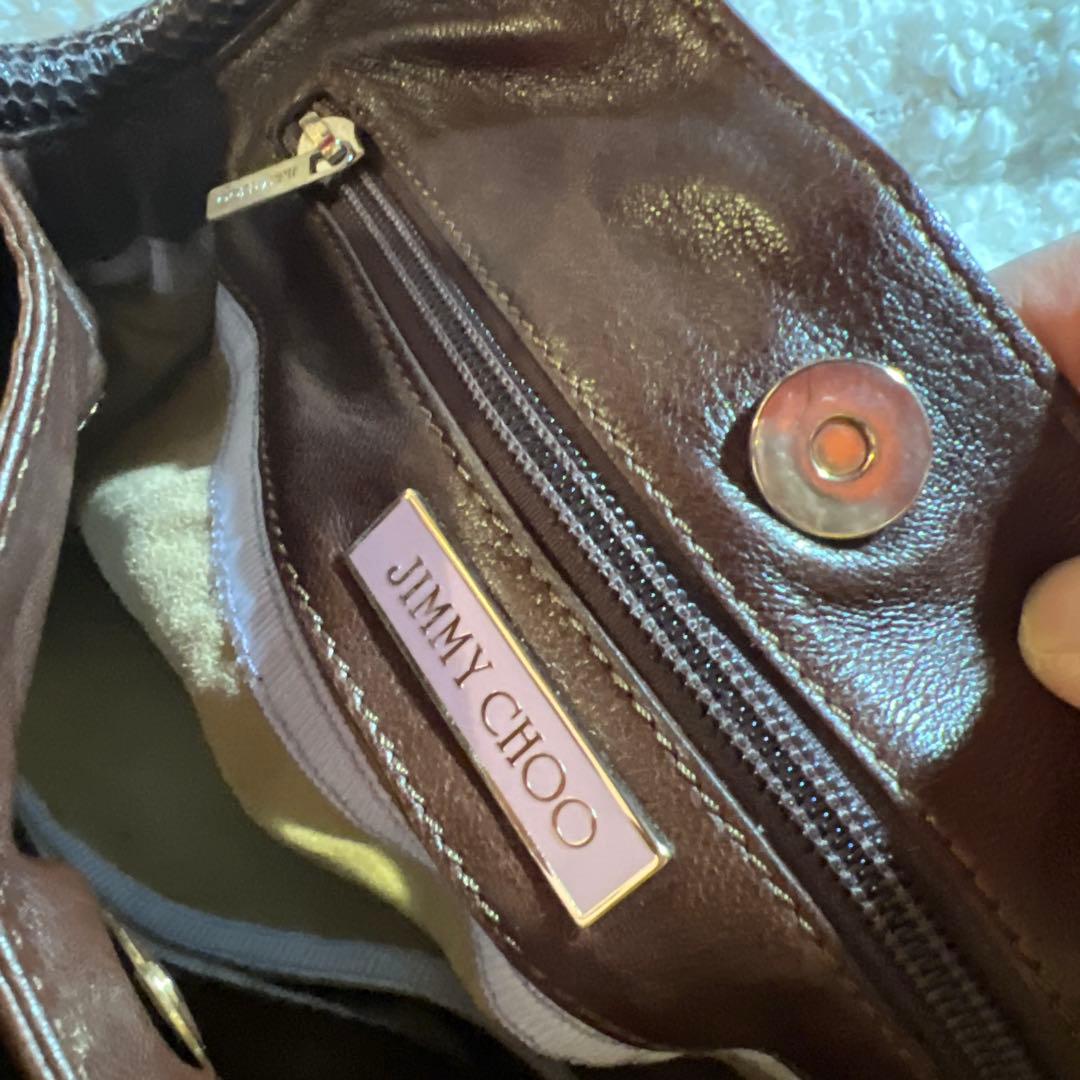 ジミーチュウ フリンジショルダーバック ブラウン