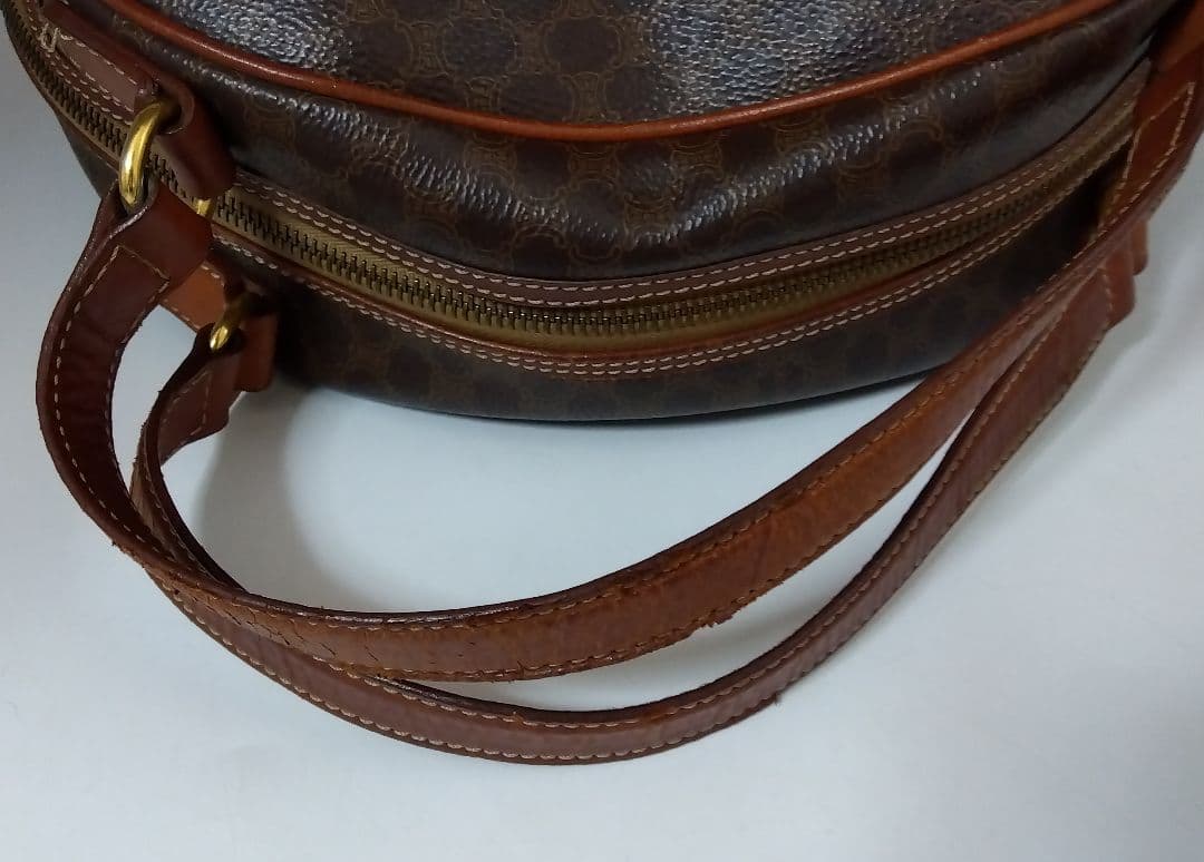 APD03 セリーヌ マカダム ハンドバッグ トリオンフ ゴールド金具