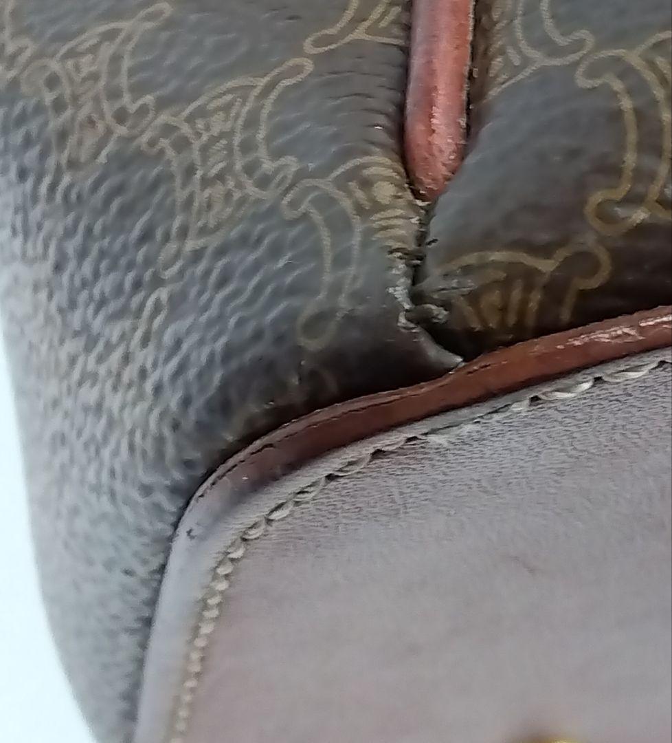 APD03 セリーヌ マカダム ハンドバッグ トリオンフ ゴールド金具