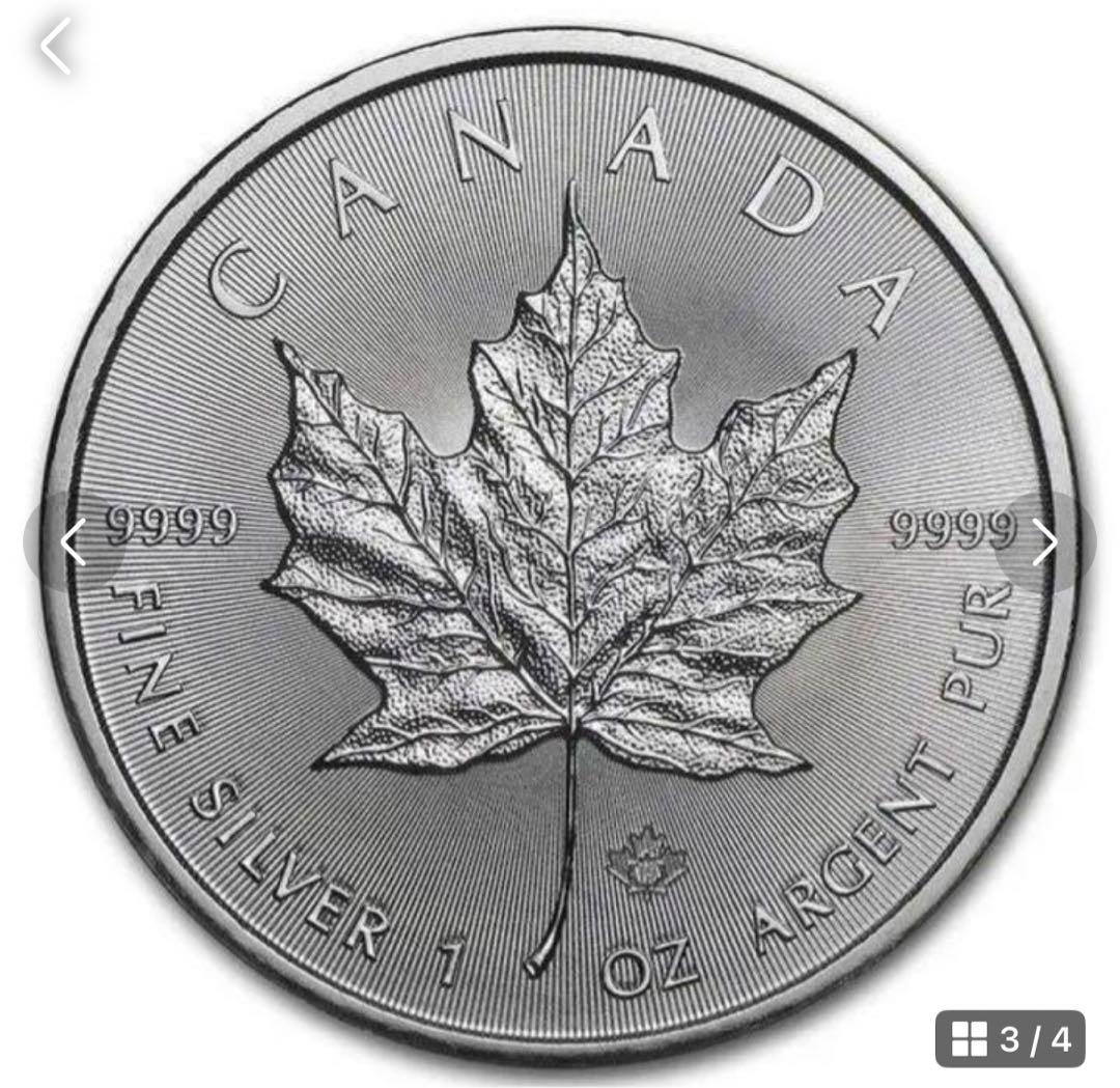 【メイプルリーフ銀貨1オンス2021年】 クリアケース入り1枚【新品未使用】