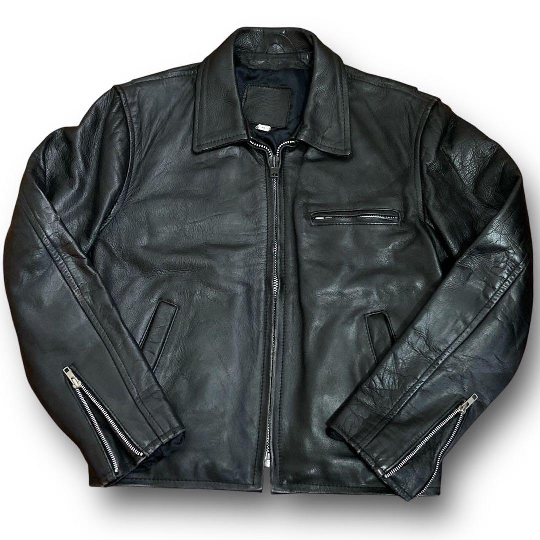 希少 American nostalgia レザージャケット 本革 シングル 黒