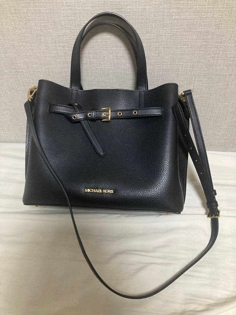 マイケルコース 2way エミリア ショルダーバッグ レザー　黒　NS