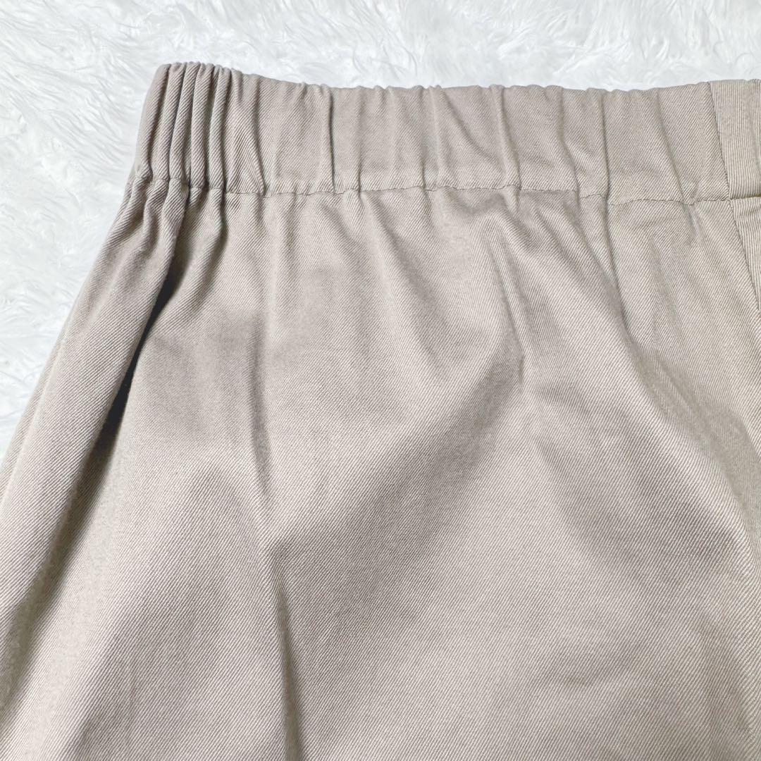 【美品】ミズイロインド〈日本製〉ストレッチ生地サルエルイージーパンツFベージュ