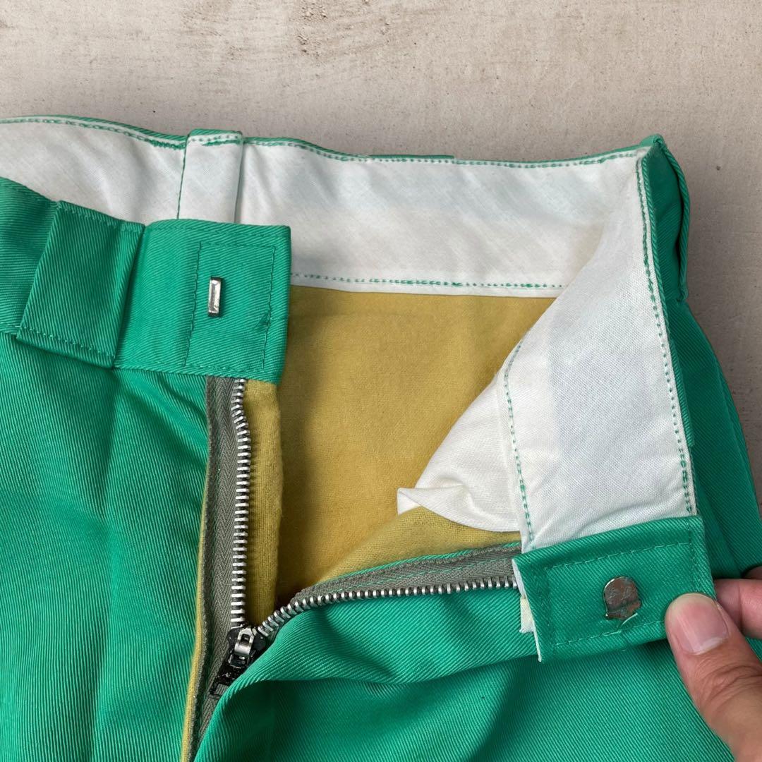 デッドストック ディッキーズ 874 アルミジップ ライナー グリーン 70s