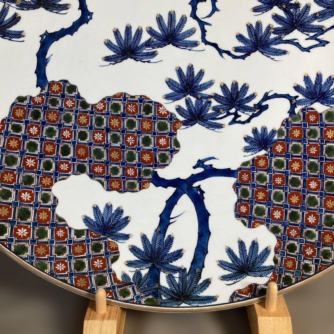 源右衛門】古伊万里の伝統 日本の名窯 舘林源右衛門作 染錦亀甲松