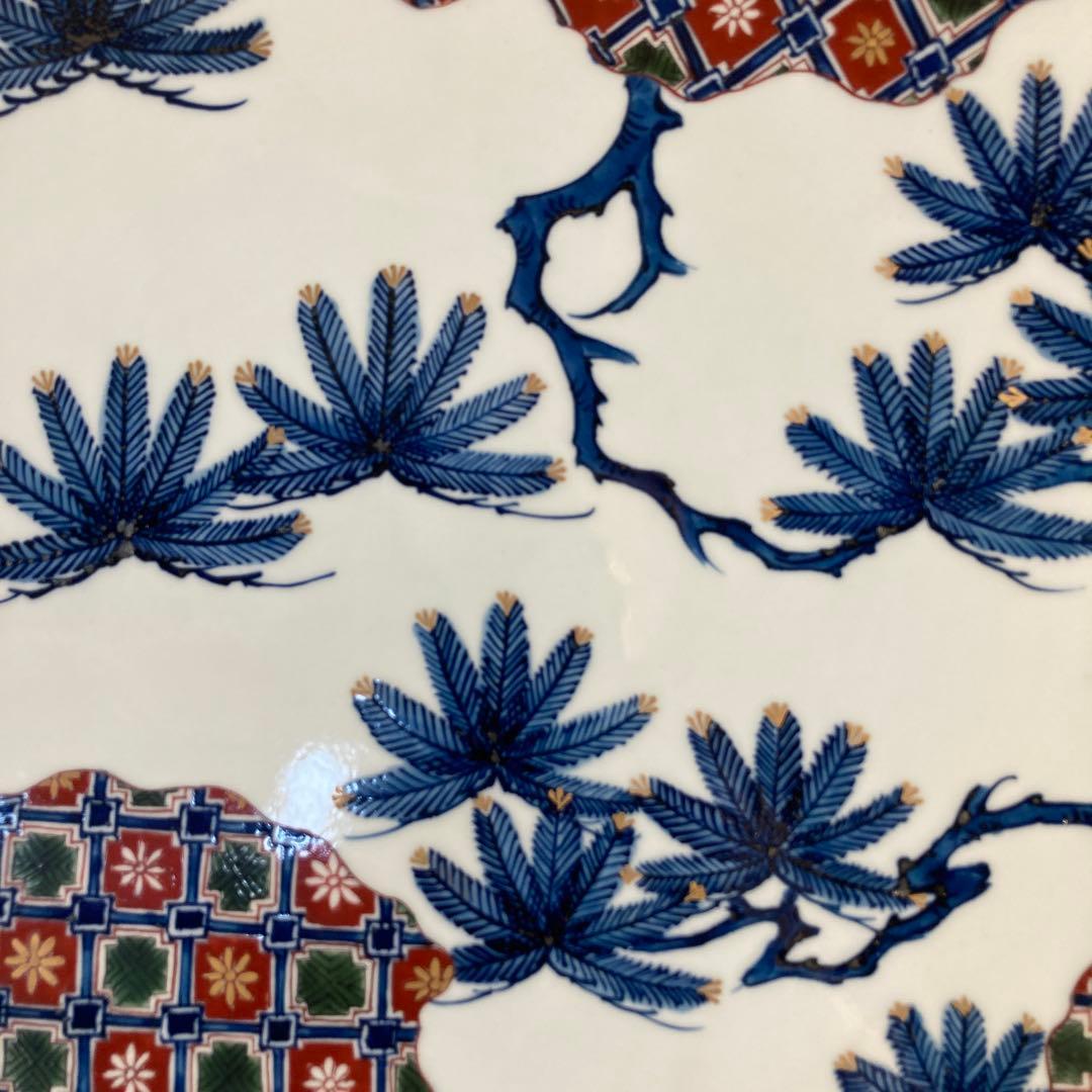 源右衛門】古伊万里の伝統 日本の名窯 舘林源右衛門作 染錦亀甲松