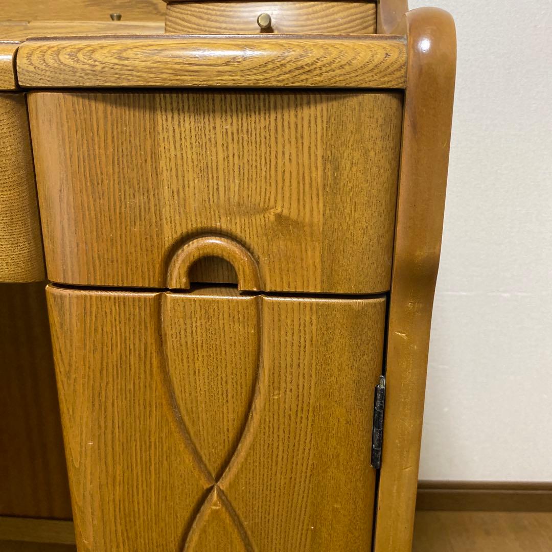 ナチュラルウッド ドレッサー デスク 椅子無し