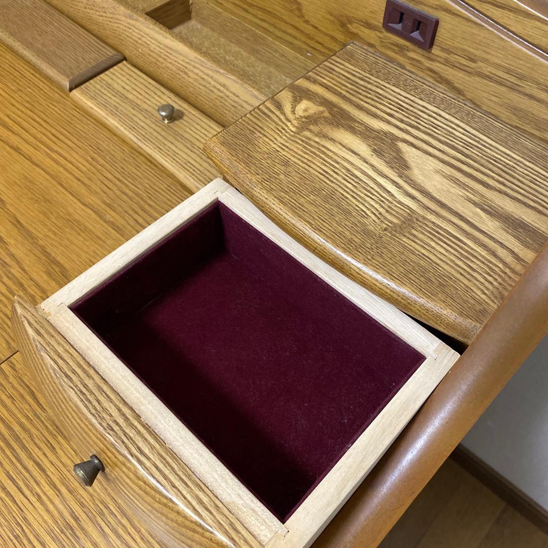 ナチュラルウッド ドレッサー デスク 椅子無し