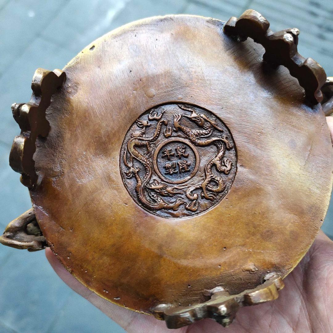 銅器 龍鳳薫香炉 美術品 置物