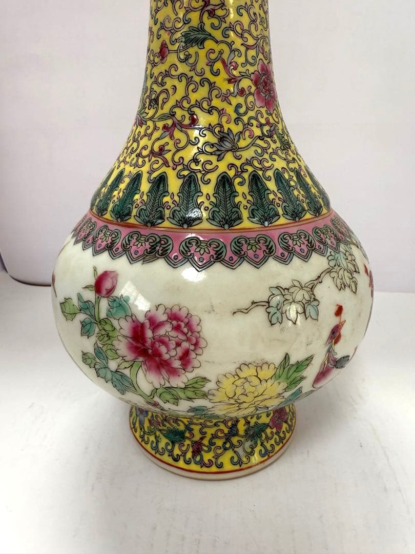 中国美術　大清乾隆年製　粉彩　送料込み