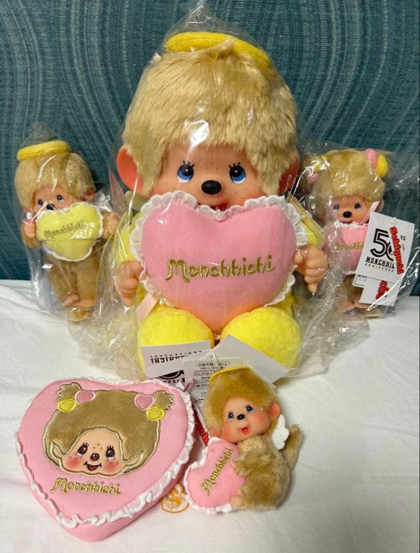 モンチッチ オフィシャルショップ限定 50th ラブハッピーエンジェル 5種 モンチッチ オフィシャルショップ限定 50th ラブハッピーエンジェル 5