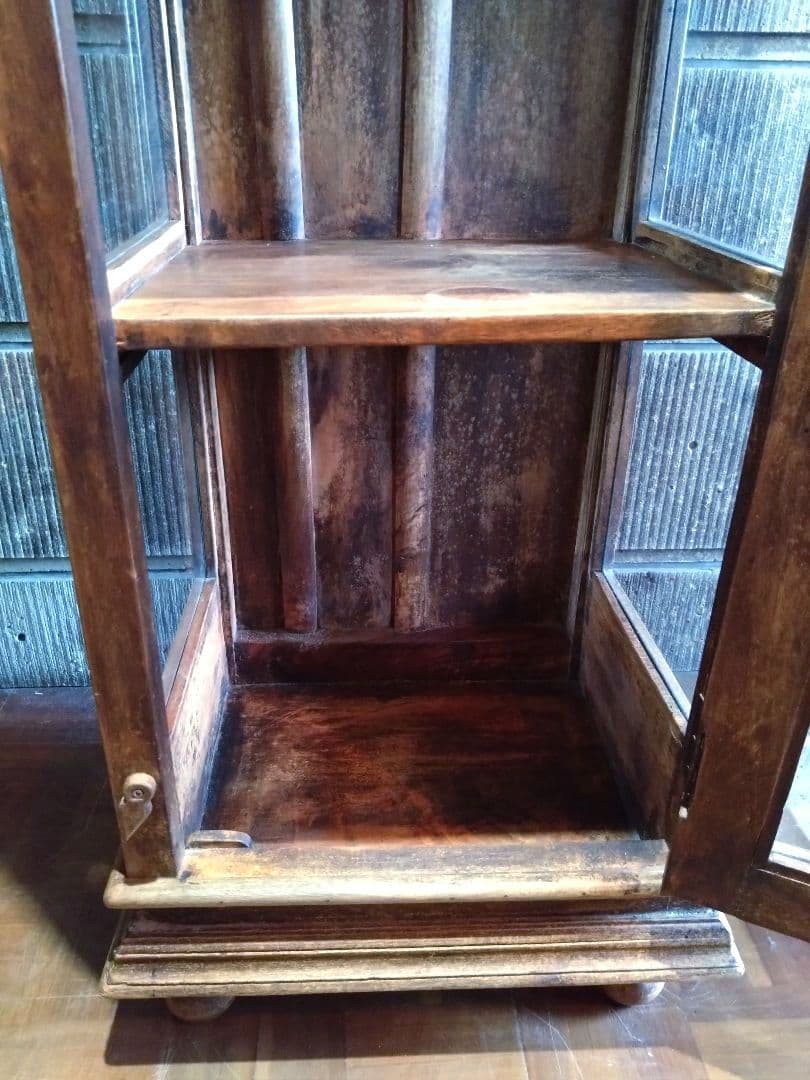 Old Maison 製 ヴィンテージ家具 木製キャビネット 飾り棚 引き取り可