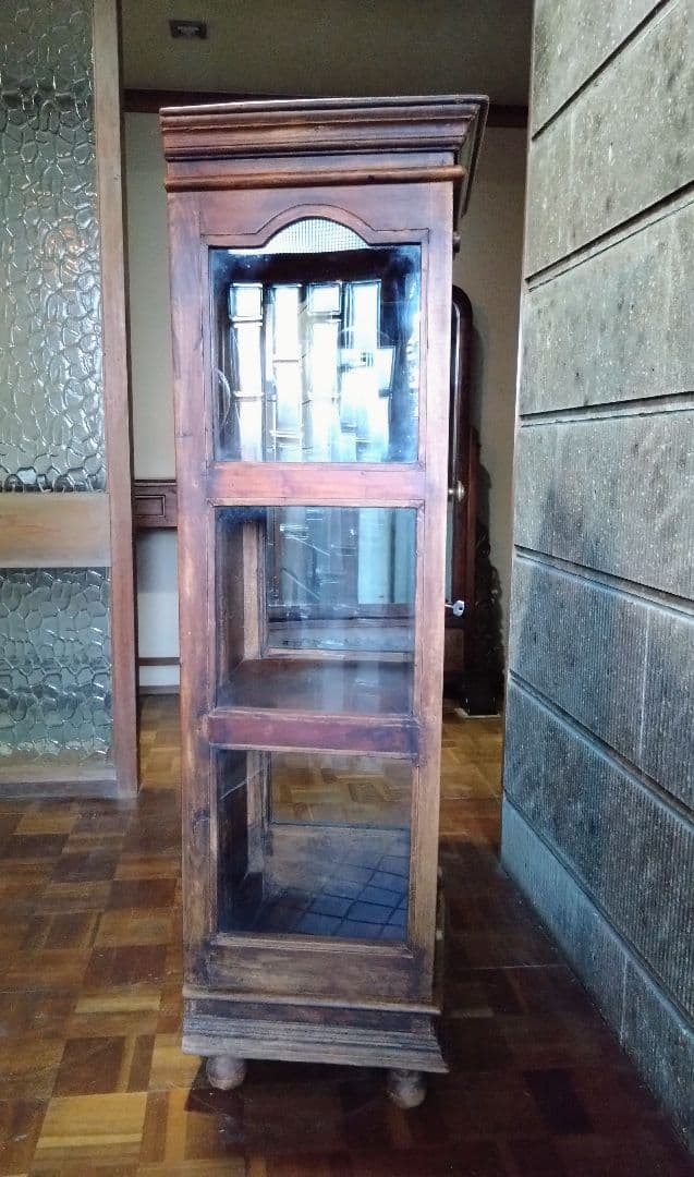 Old Maison 製 ヴィンテージ家具 木製キャビネット 飾り棚 引き取り可