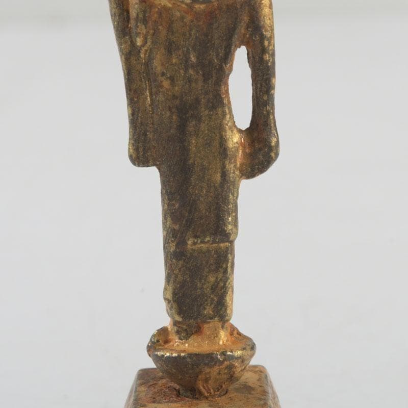 #1993 仏教美術　古銅鍍金　朝鮮仏　仏像　置物　V　9578