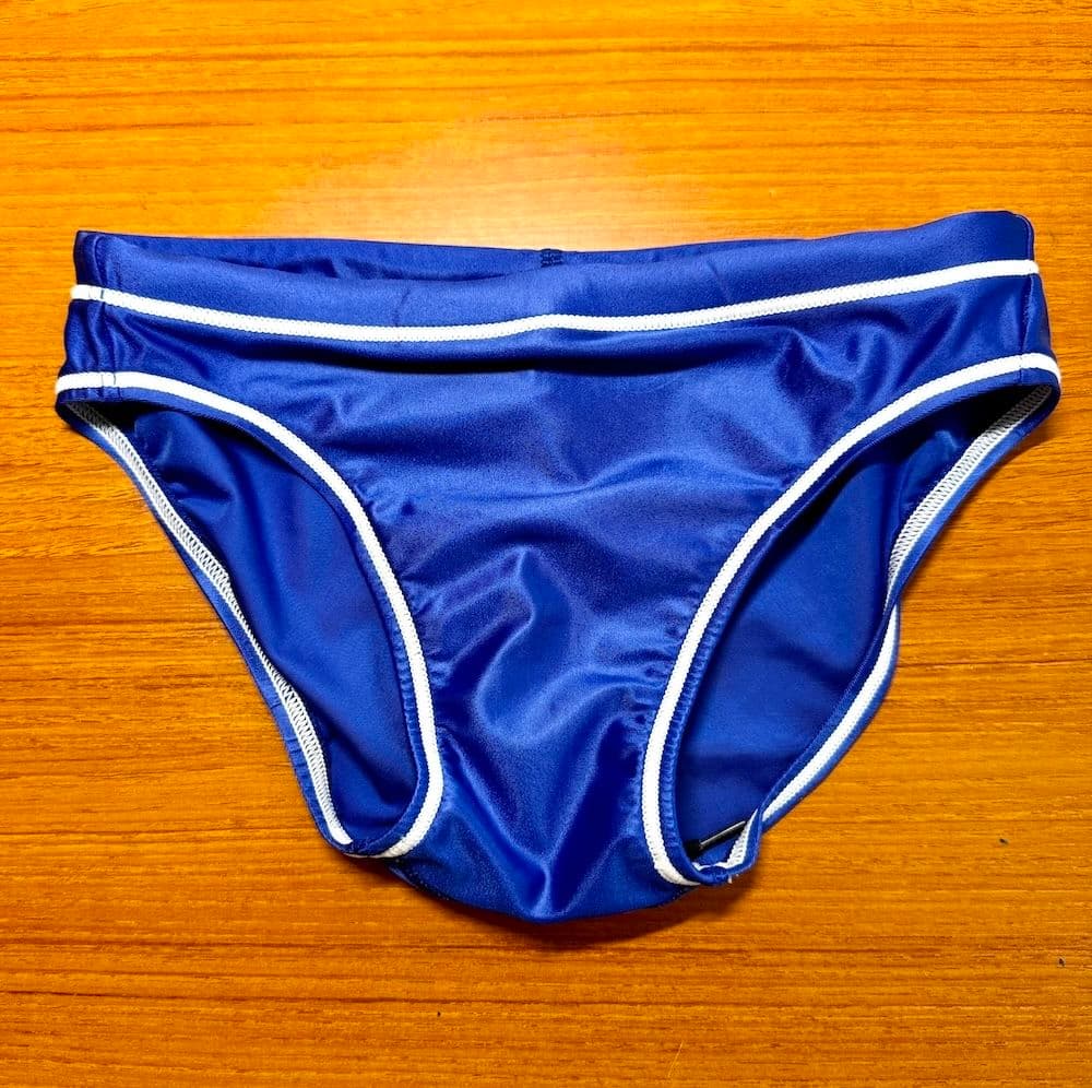 美品】asics 初期スプラッシャーS 超光沢 ロイヤルブルー SS 競パン