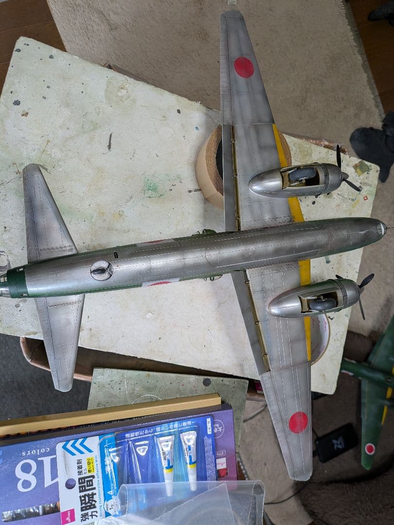 プロペラ回ります。タミヤ1/48完成品『一式陸攻11型』山本長官搭乗