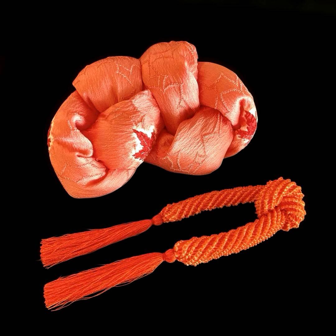 勝山髪飾り 七五三 7歳 (赤) 紅葉