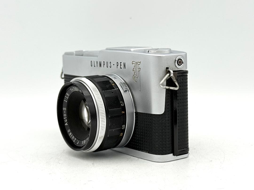 完動品】OLYMPUS PEN-F 花文字 + 標準レンズ ハーフカメラ オリンパス