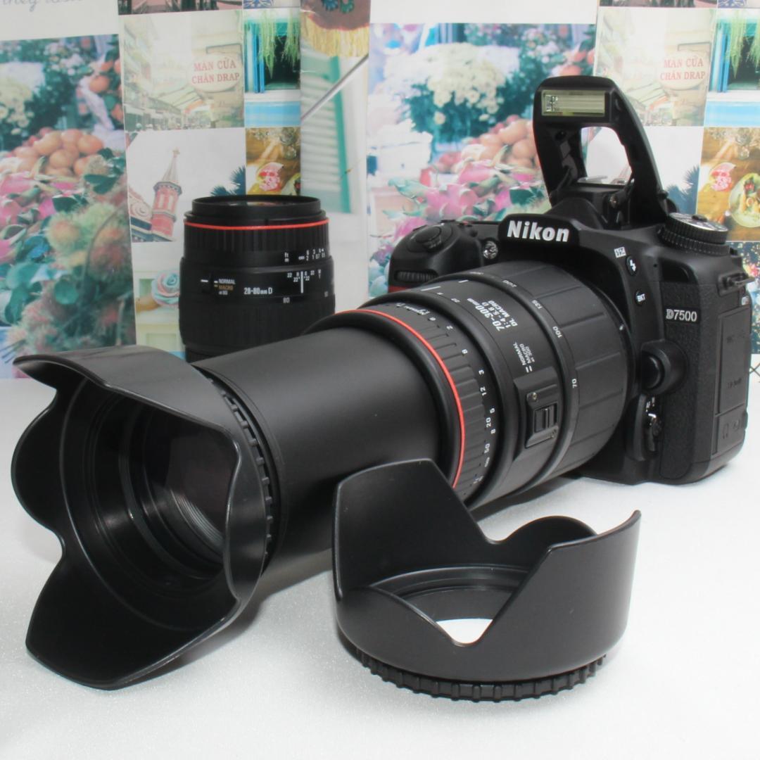 ❤️予備バッテリー&新品カメラバッグ付❤️Nikon D7500 ダブルズーム