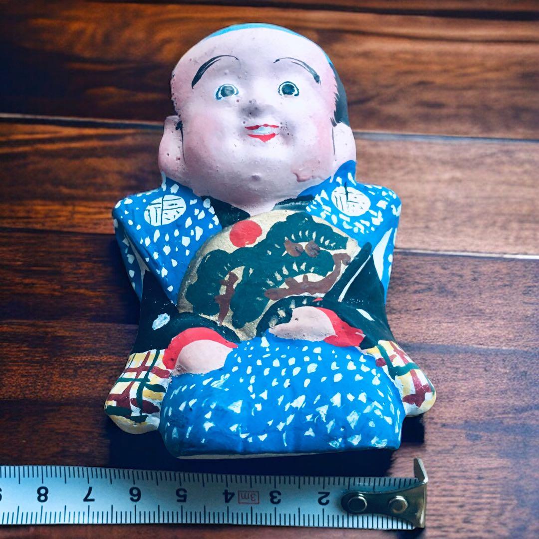 長野県 郷土玩具 中野人形 福助①中野土人形 奈良久雄 商売繁盛 福徳