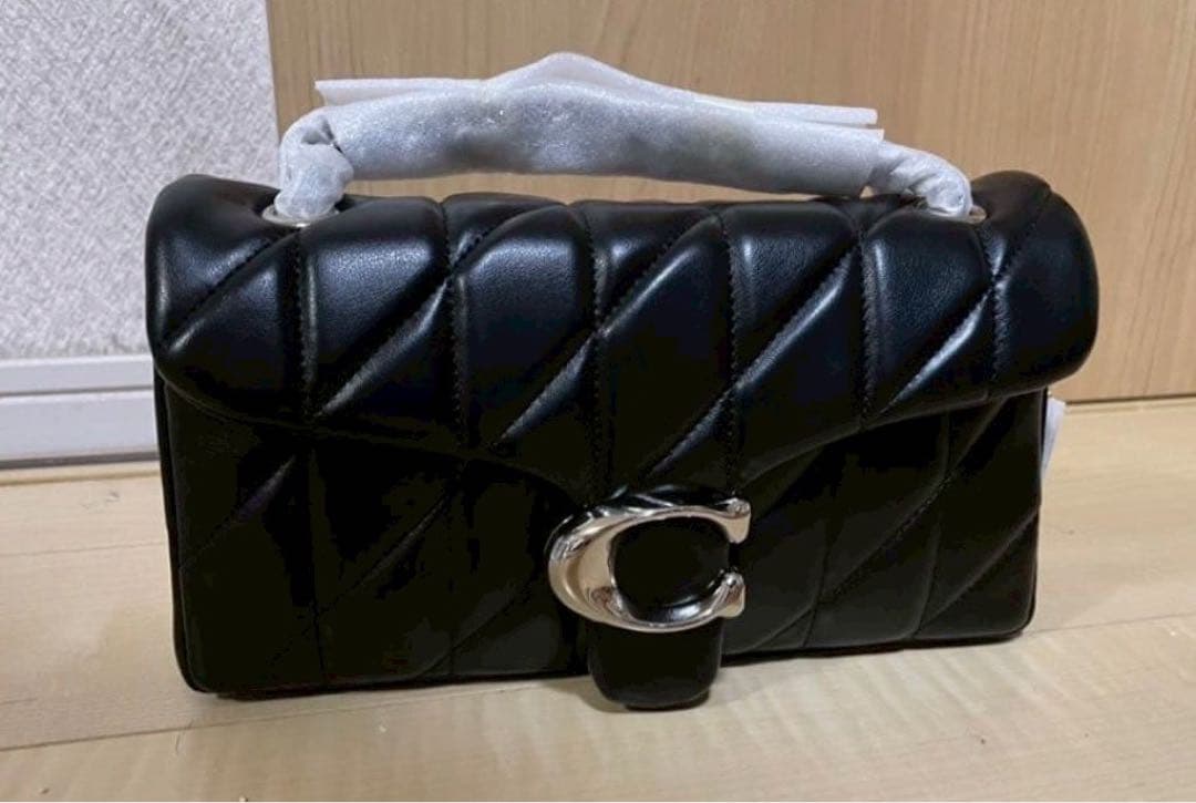 COACH コーチ cp150 タビー ショルダー26 黒　Cマークシルバー色