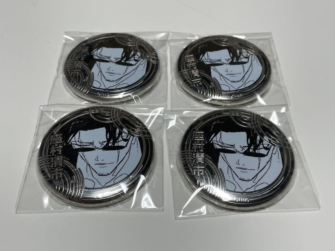 エ*リ様 カグラバチ シルバー缶バッジ 座村清市 4個セット - メルカリ