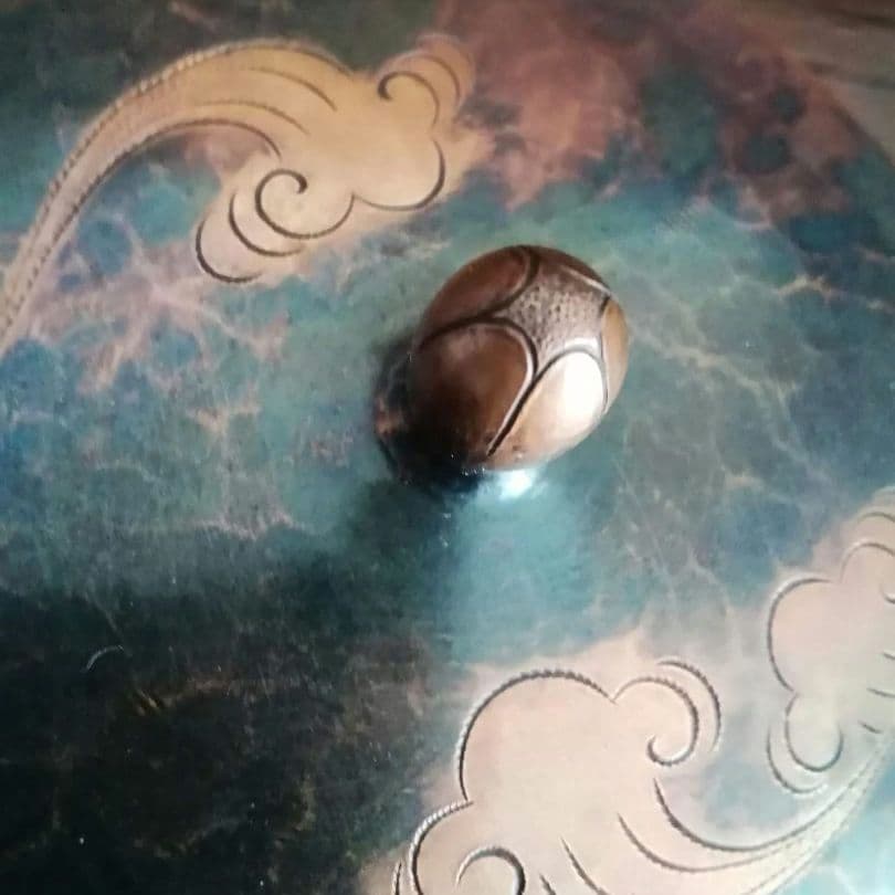 逸品 玉川堂 鎚起銅器 兎図紋 蓋物 小物入れ 煙草入れ 和骨董