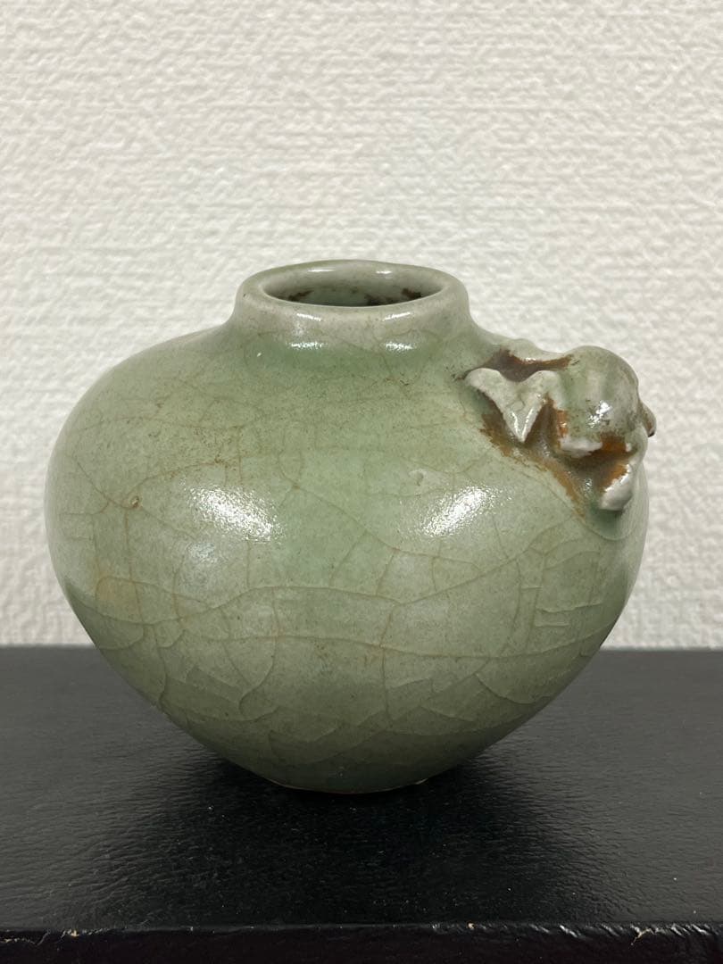 中国明時代 龍泉窯青磁水盂 文房具 胴直径約9.5㎝ BL2-4 - メルカリ