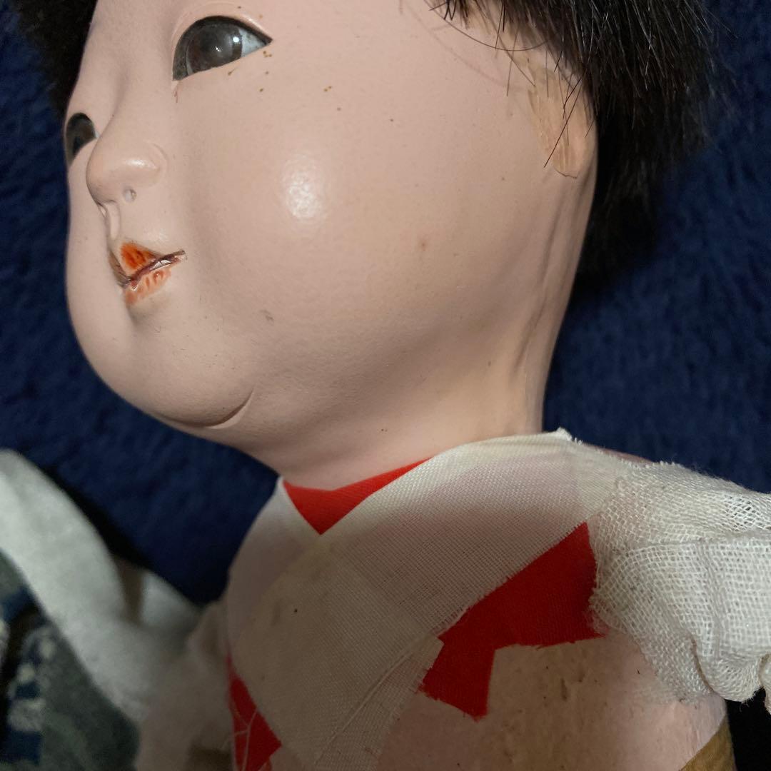 マ様おまとめ 市松人形 2体 男の子と女の子 鳴き 正絹縮緬着物の通販は