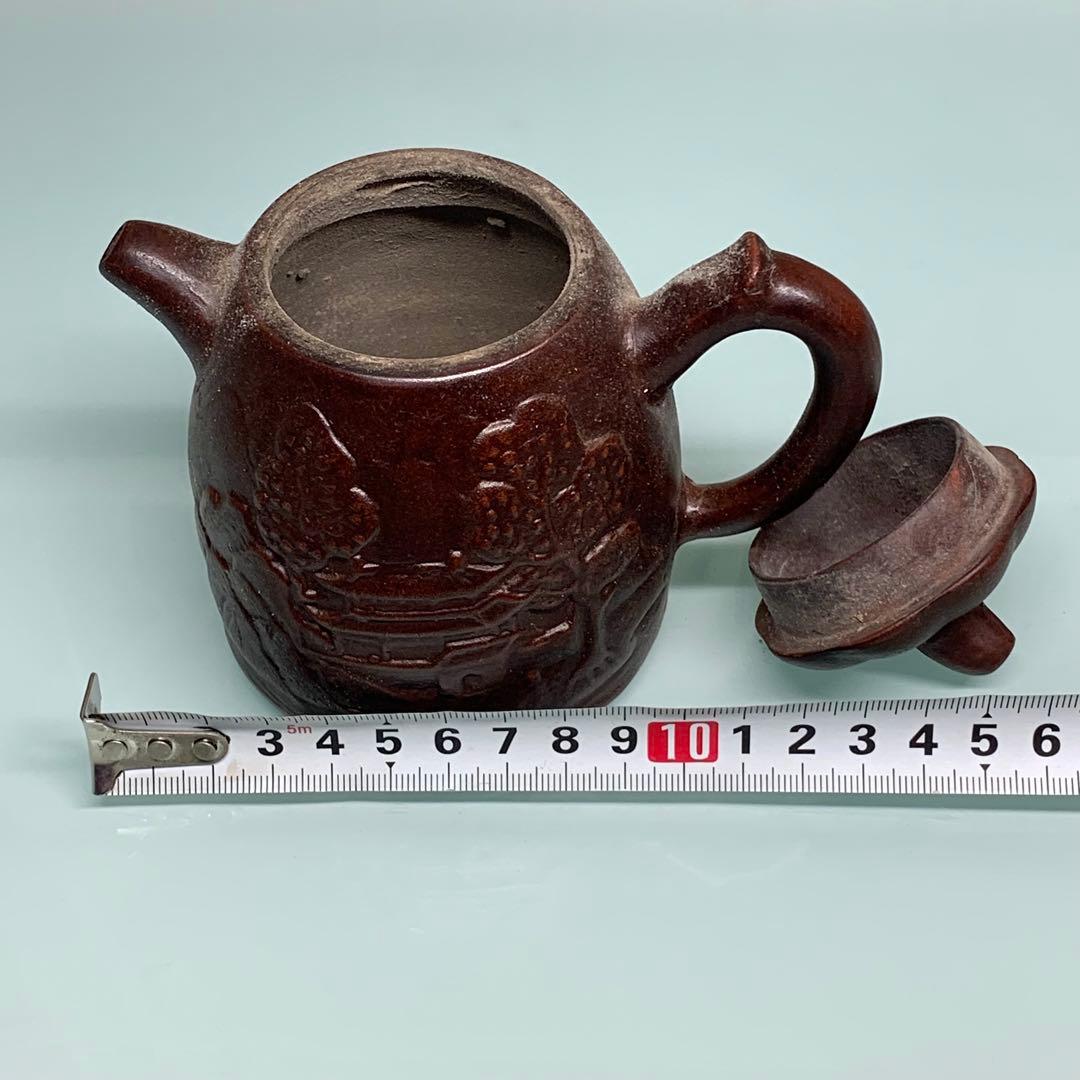 真作】本物保証 急須陶器 宜興紫砂壺手作り 民家収蔵品 茶道具時代物
